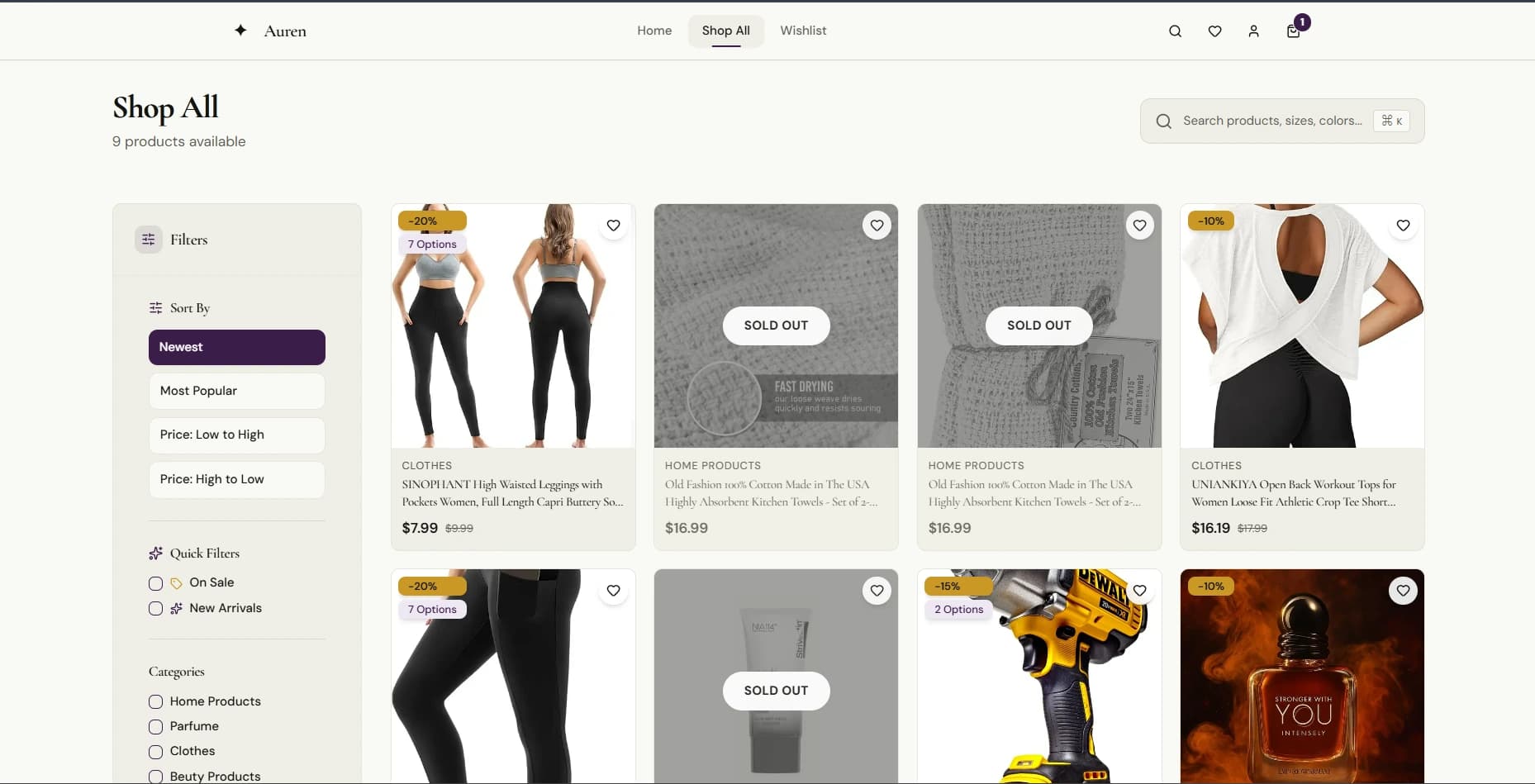 Auren Full E-Commerce Platform - Screenshot 4