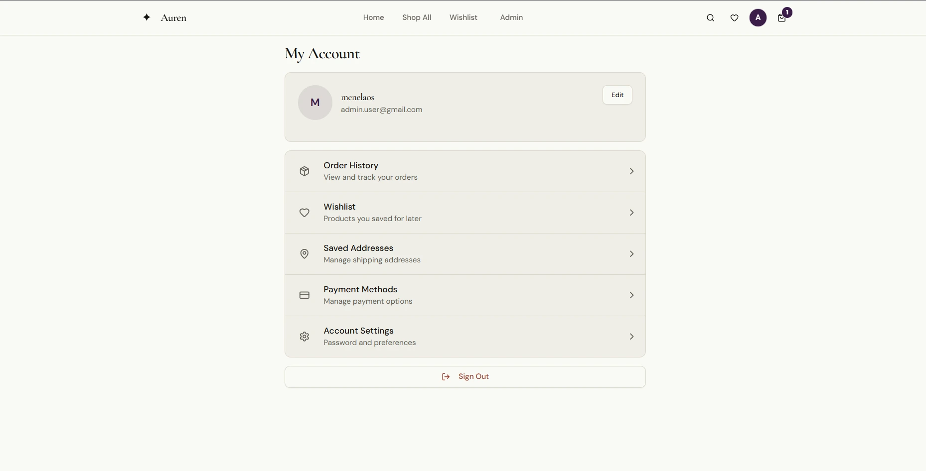 Auren Full E-Commerce Platform - Screenshot 6